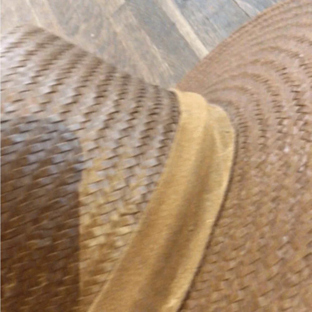 NEW! RARE Wyeth cocoa straw rancher suede band